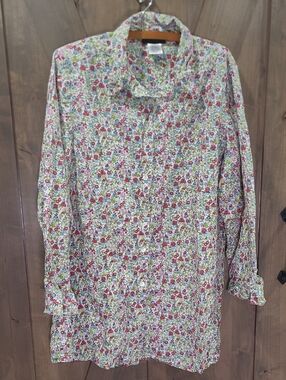 Ulla Popken Multicolor Floral Button-Up Shirt 14/16 XL